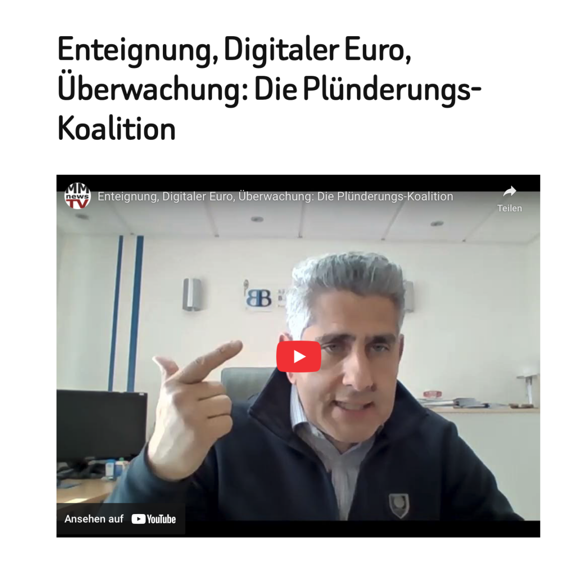 Enteignung, Digitaler Euro, Überwachung: Die Plünderungs-Koalition