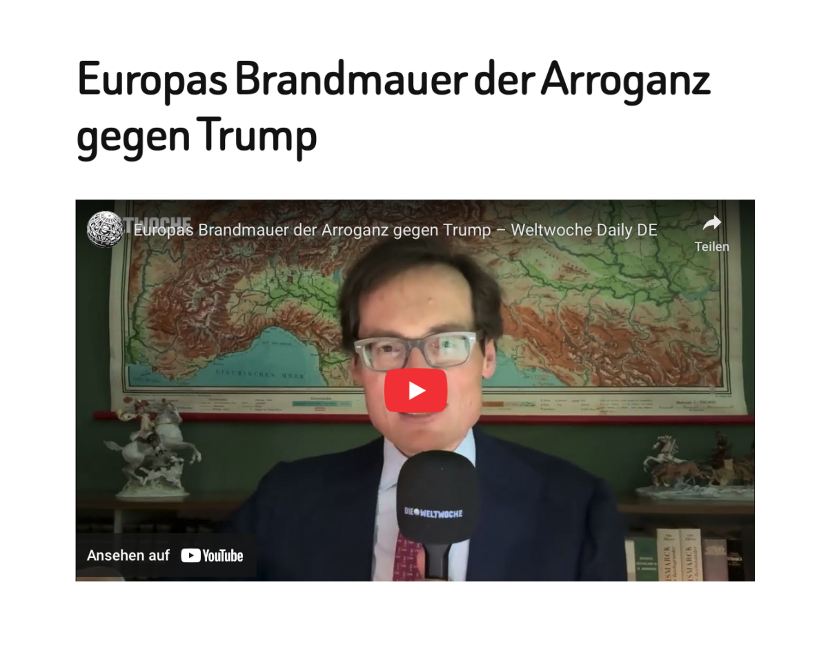 Europas Brandmauer der Arroganz gegen Trump 