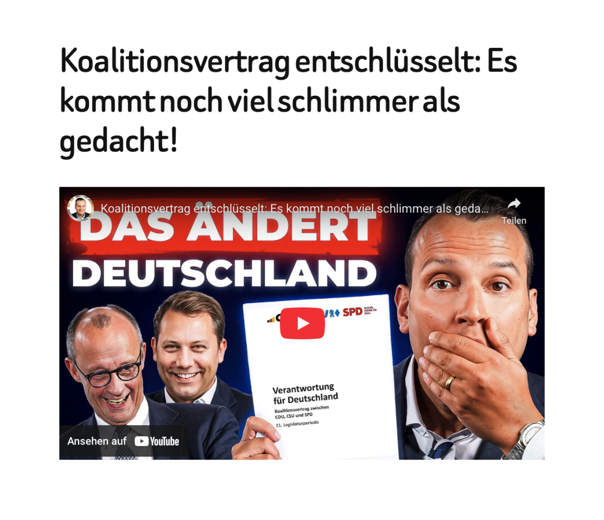 Koalitionsvertrag entschlüsselt: Es kommt noch viel schlimmer als gedacht!