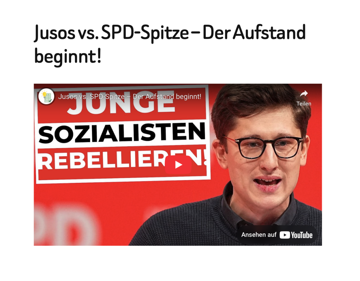 Jusos vs. SPD-Spitze – Der Aufstand beginnt!