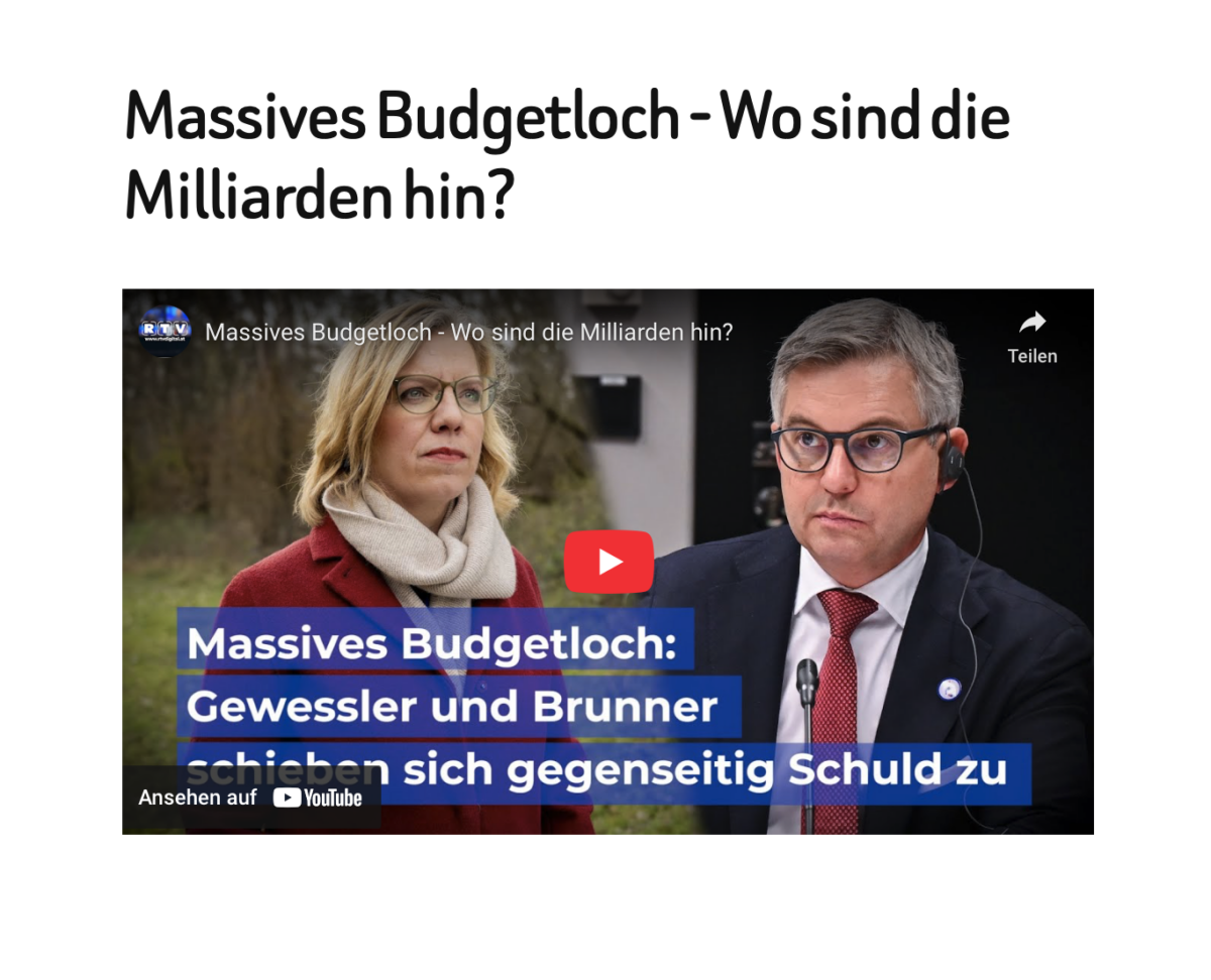 Massives Budgetloch – Wo sind die Milliarden hin?