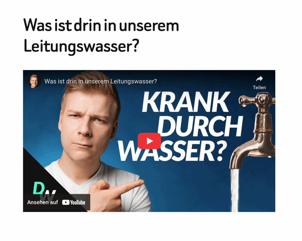 Was ist drin in unserem Leitungswasser?