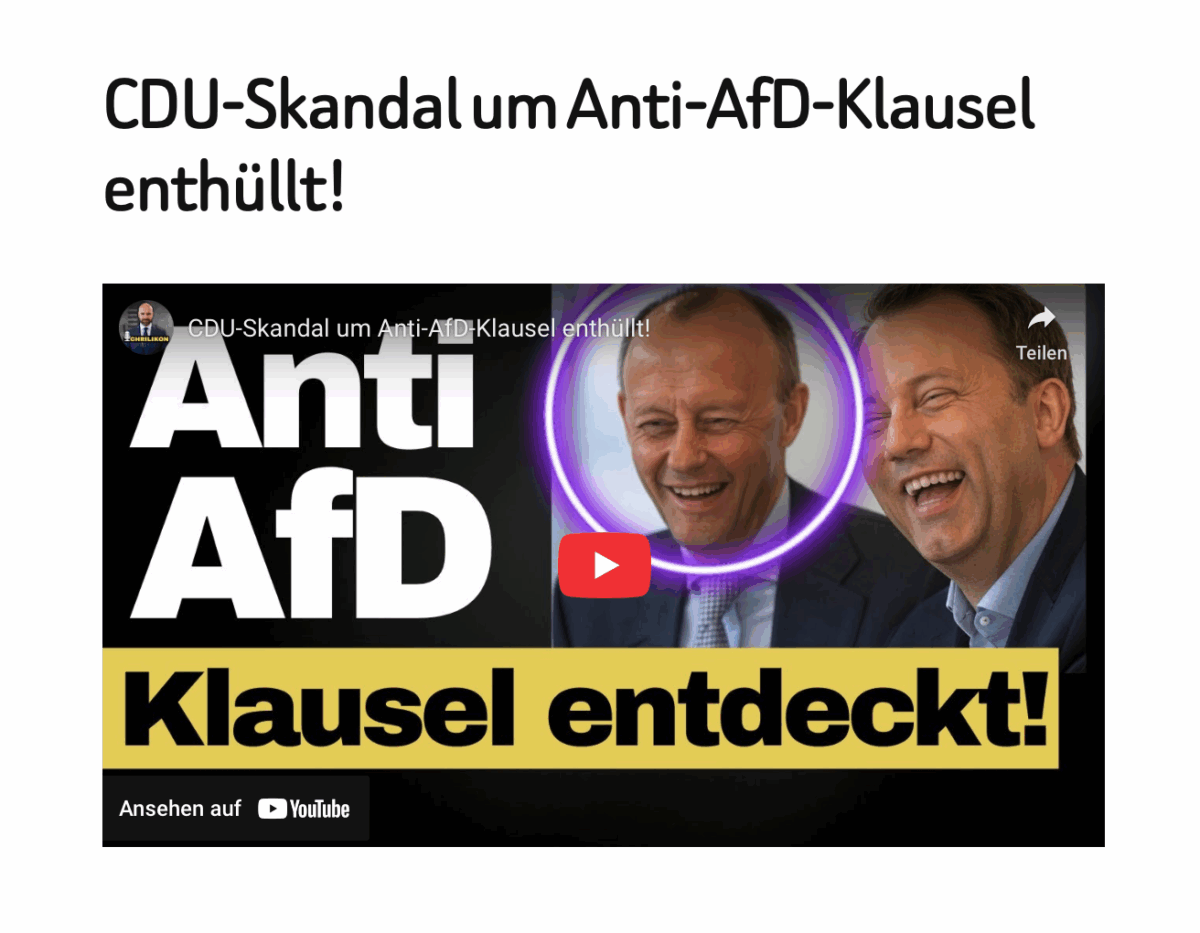 CDU-Skandal um Anti-AfD-Klausel enthüllt!