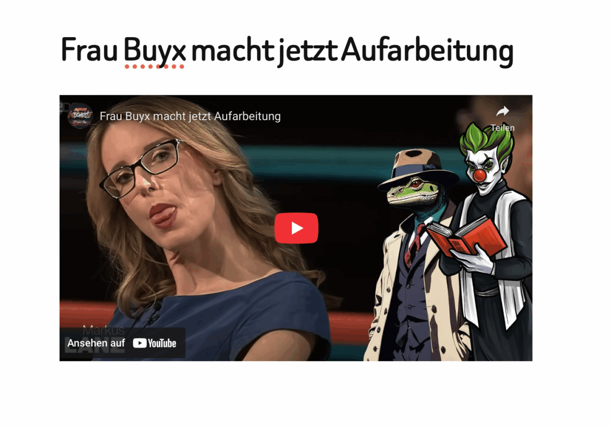 Frau Buyx macht jetzt Aufarbeitung