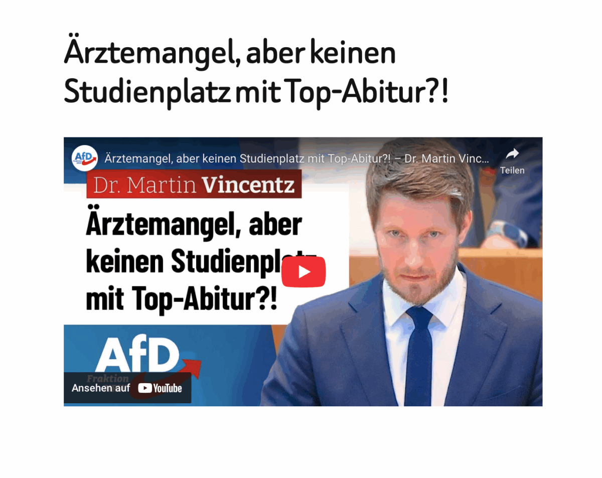 Ärztemangel, aber keinen Studienplatz mit Top-Abitur?! 