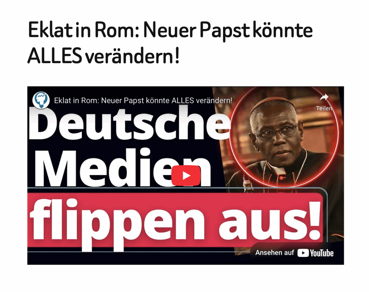 Eklat in Rom: Neuer Papst könnte ALLES verändern!