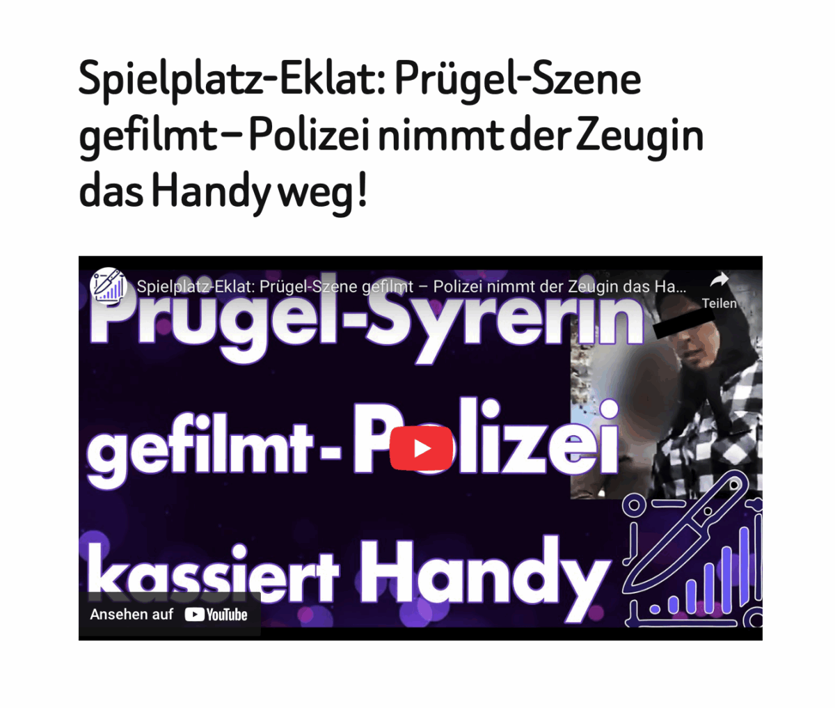 Spielplatz-Eklat: Prügel-Szene gefilmt – Polizei nimmt der Zeugin das Handy weg!