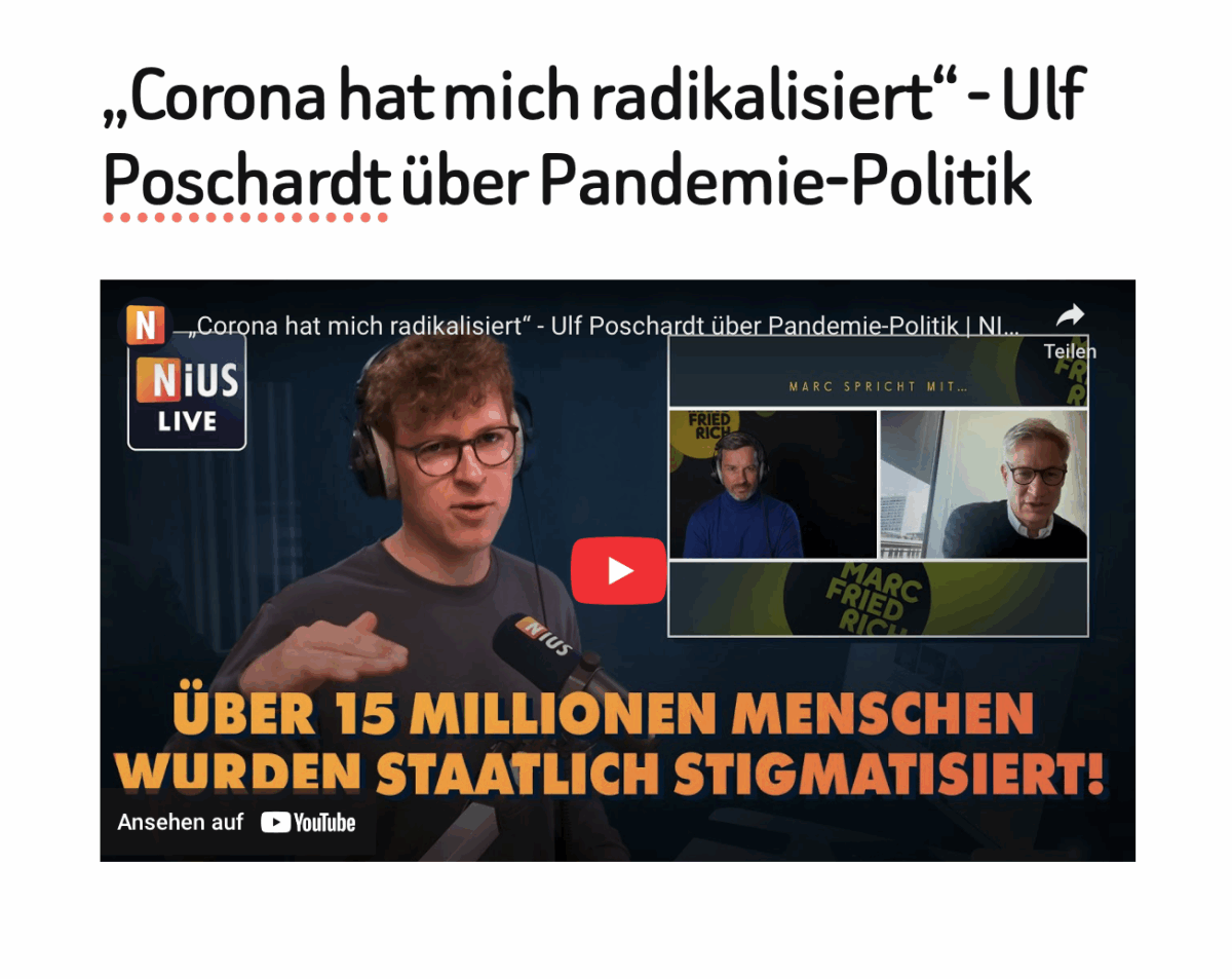 „Corona hat mich radikalisiert“ – Ulf Poschardt über Pandemie-Politik 