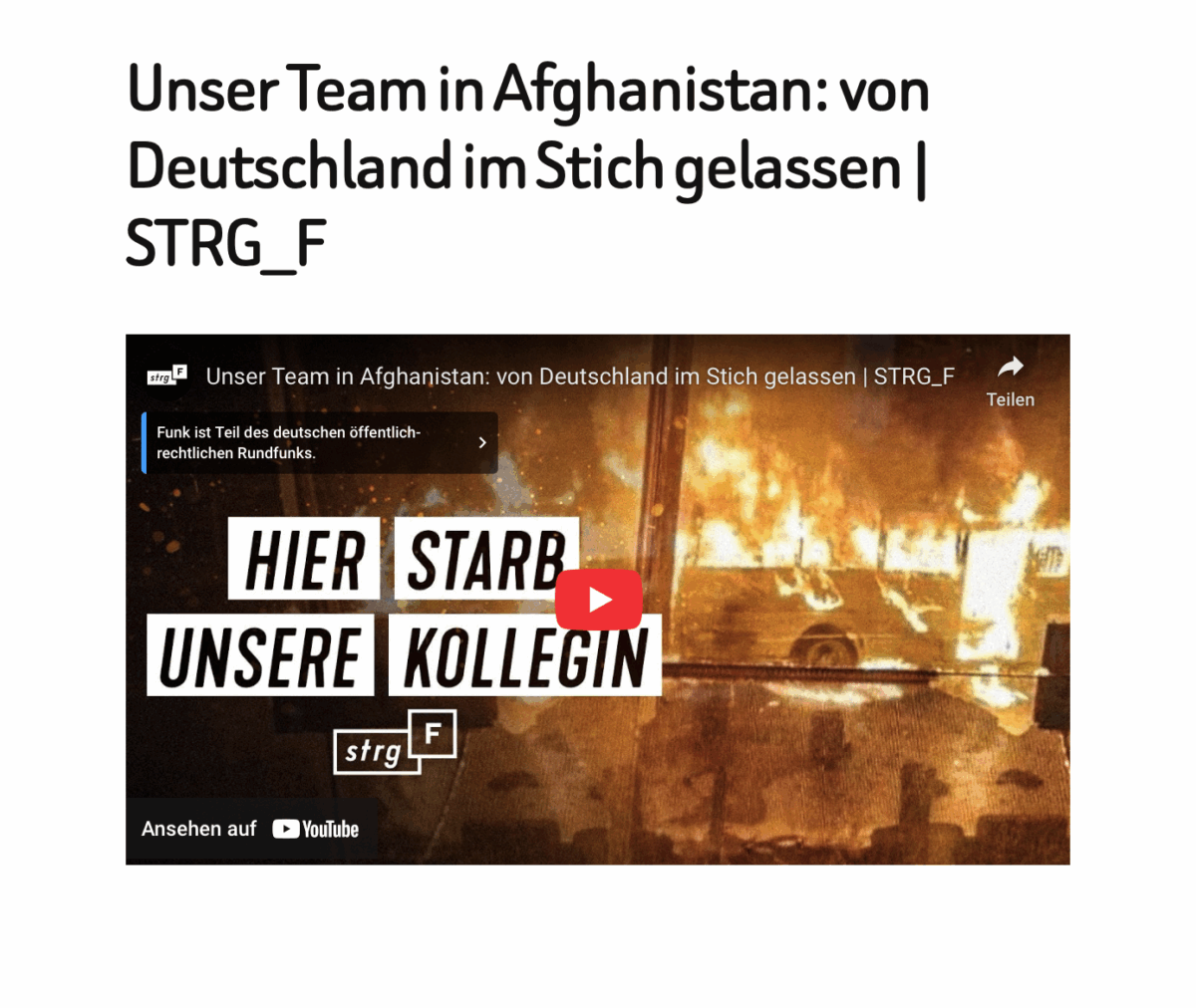 Unser Team in Afghanistan: von Deutschland im Stich gelassen | STRG_F