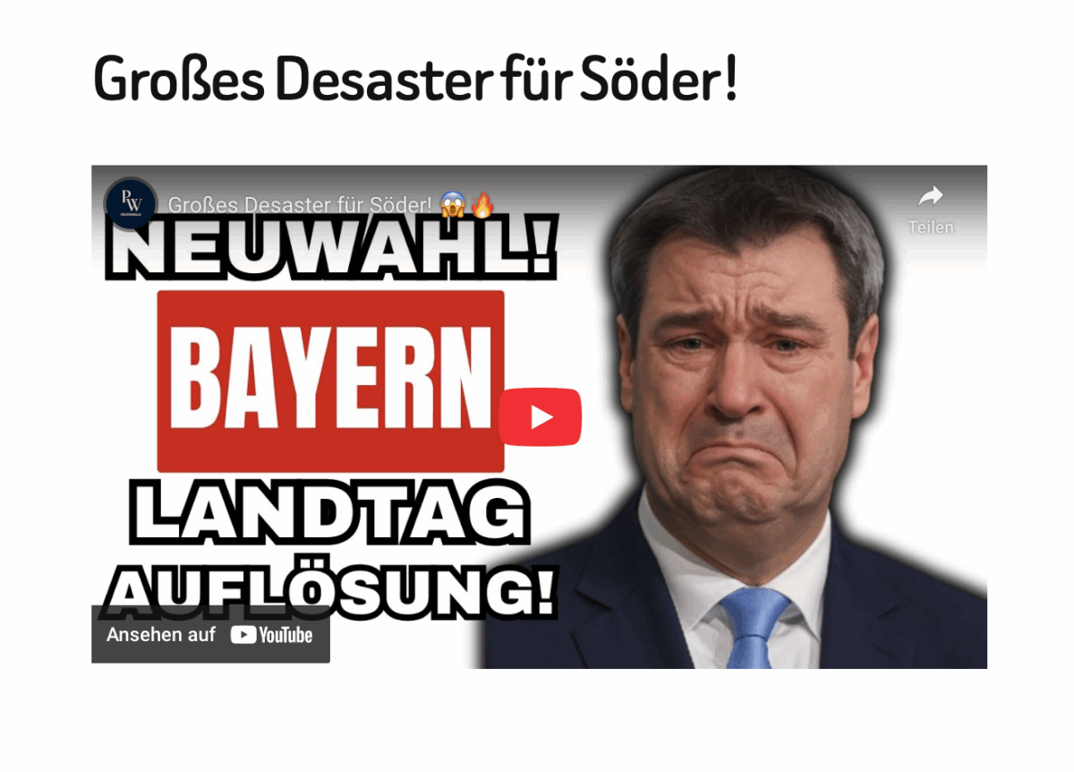 Großes Desaster für Söder! 