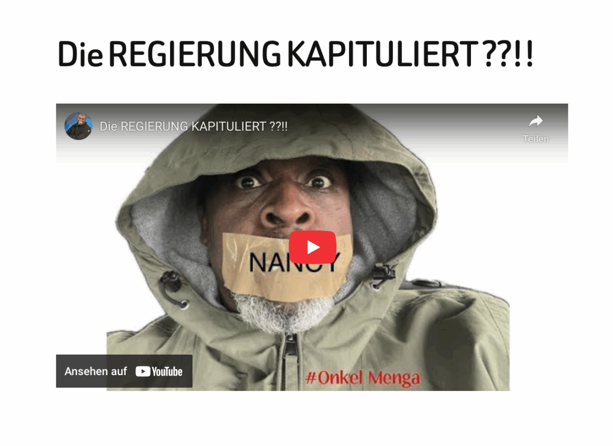 Die REGIERUNG KAPITULIERT ??!!
