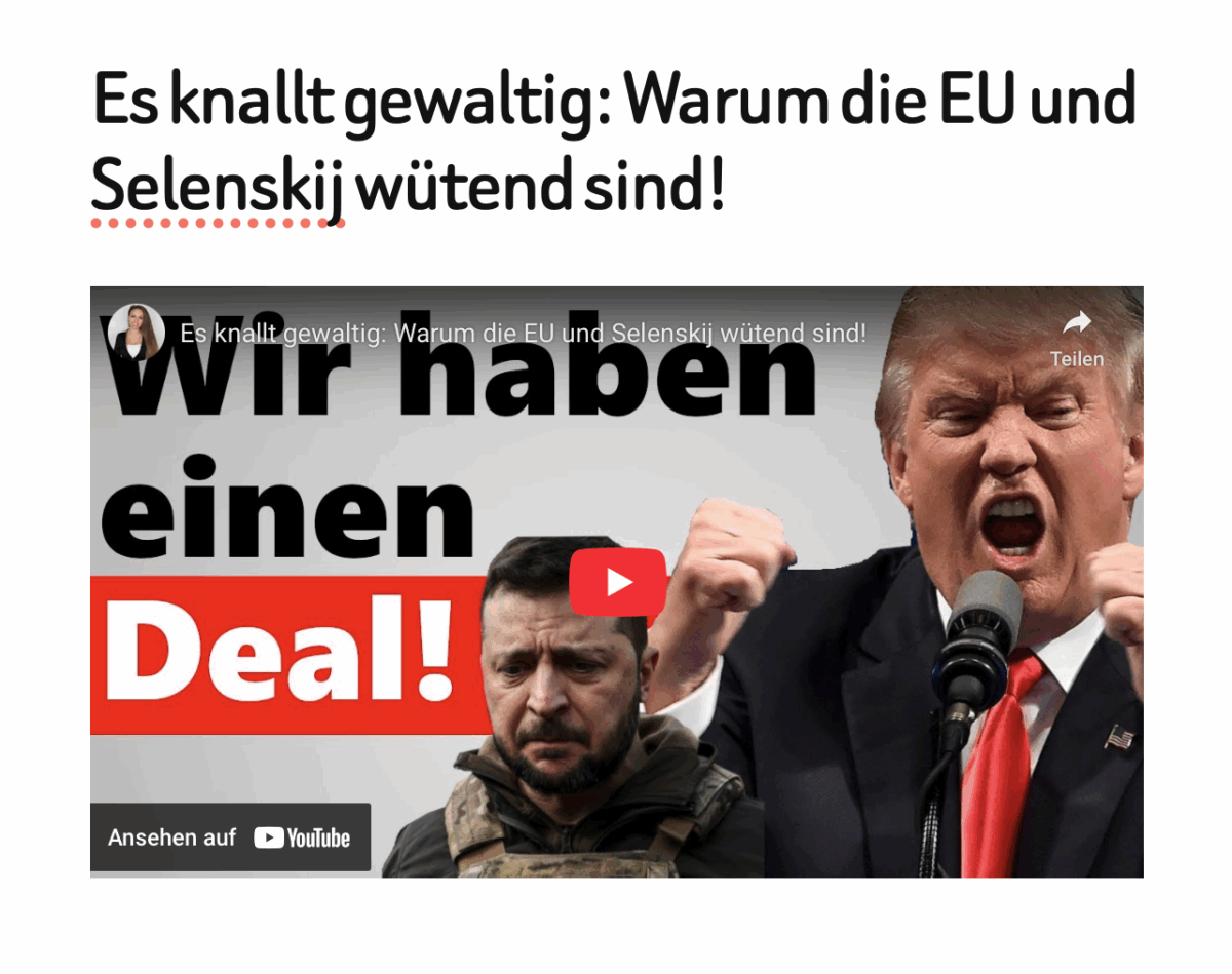 Es knallt gewaltig: Warum die EU und Selenskij wütend sind!