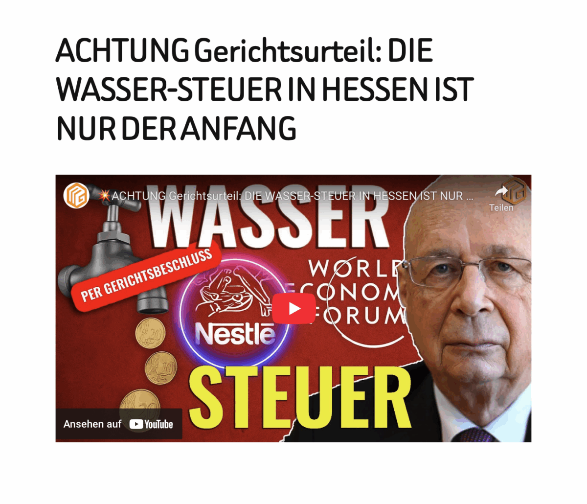 ACHTUNG Gerichtsurteil: DIE WASSER-STEUER IN HESSEN IST NUR DER ANFANG