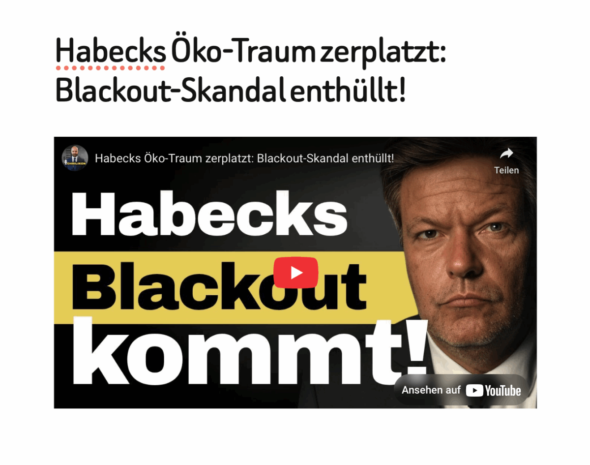 Habecks Öko-Traum zerplatzt: Blackout-Skandal enthüllt!