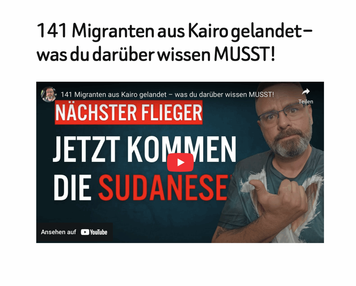 141 Migranten aus Kairo gelandet – was du darüber wissen MUSST!