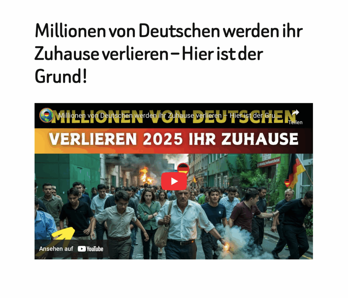 Millionen von Deutschen werden ihr Zuhause verlieren – Hier ist der Grund!