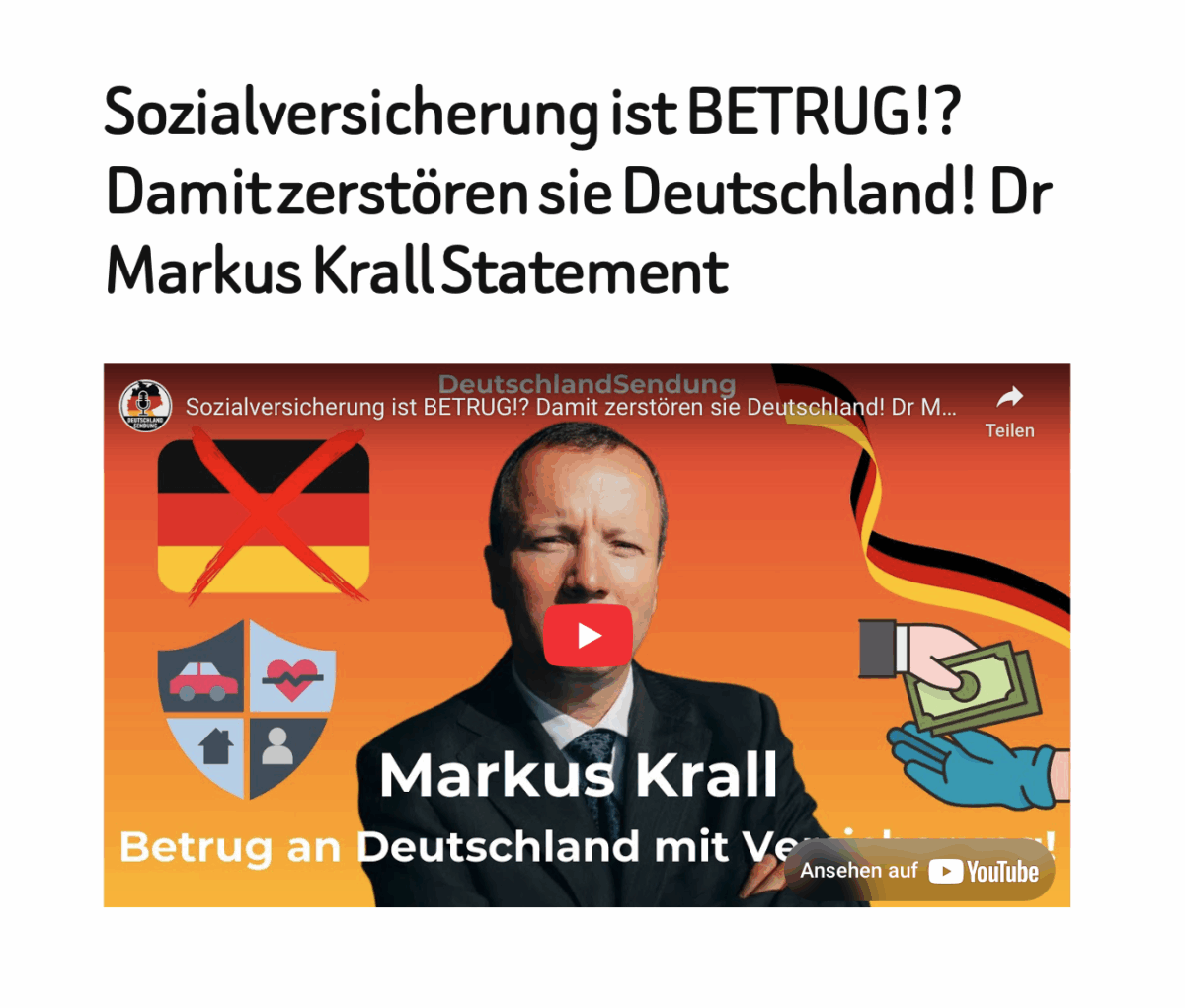 Sozialversicherung ist BETRUG!? Damit zerstören sie Deutschland! Dr Markus Krall Statement