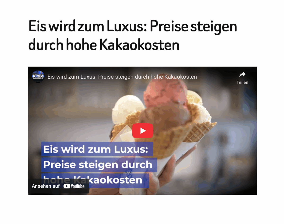 Eis wird zum Luxus: Preise steigen durch hohe Kakaokosten