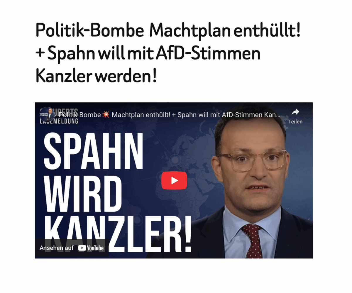 Politik-Bombe  Machtplan enthüllt! + Spahn will mit AfD-Stimmen Kanzler werden!