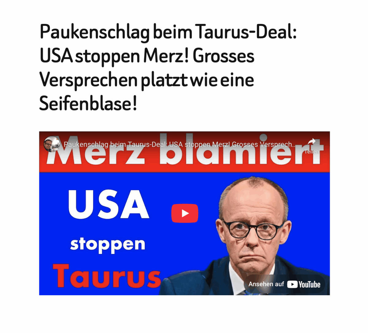 Paukenschlag beim Taurus-Deal: USA stoppen Merz! Grosses Versprechen platzt wie eine Seifenblase!