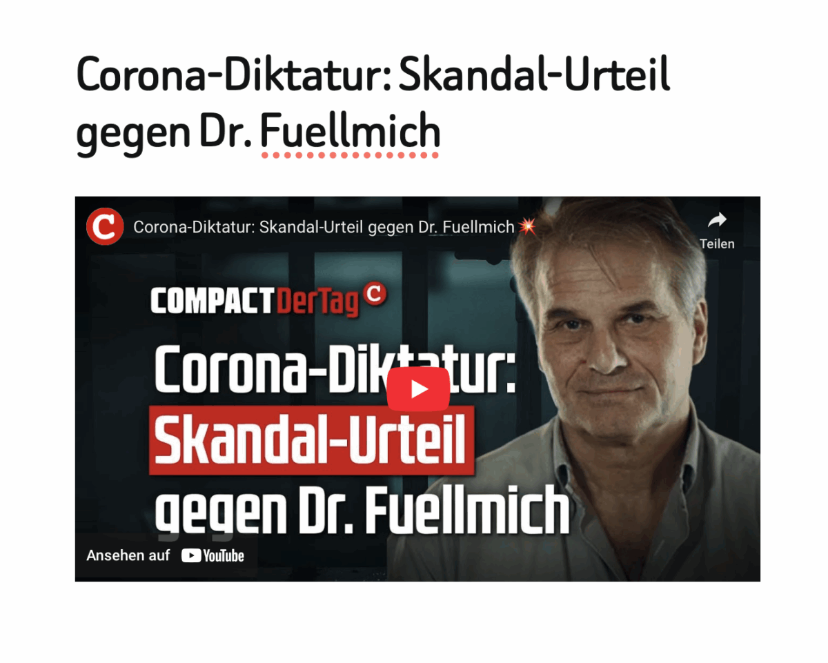 Corona-Diktatur: Skandal-Urteil gegen Dr. Fuellmich