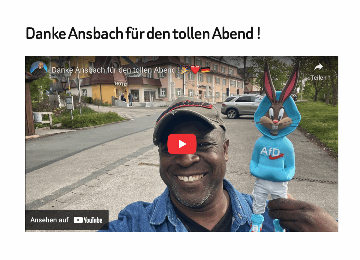 Danke Ansbach für den tollen Abend !