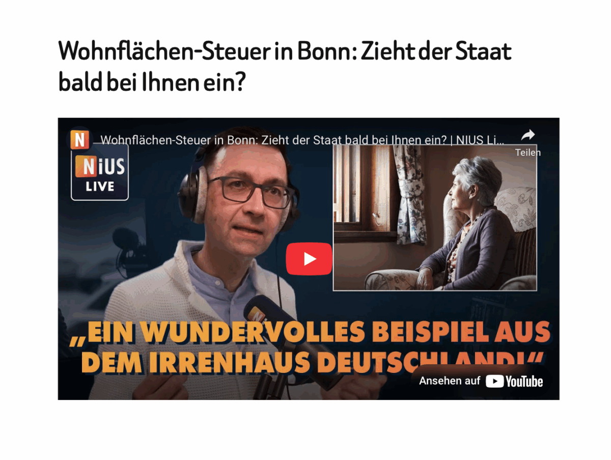 Wohnflächen-Steuer in Bonn: Zieht der Staat bald bei Ihnen ein? 
