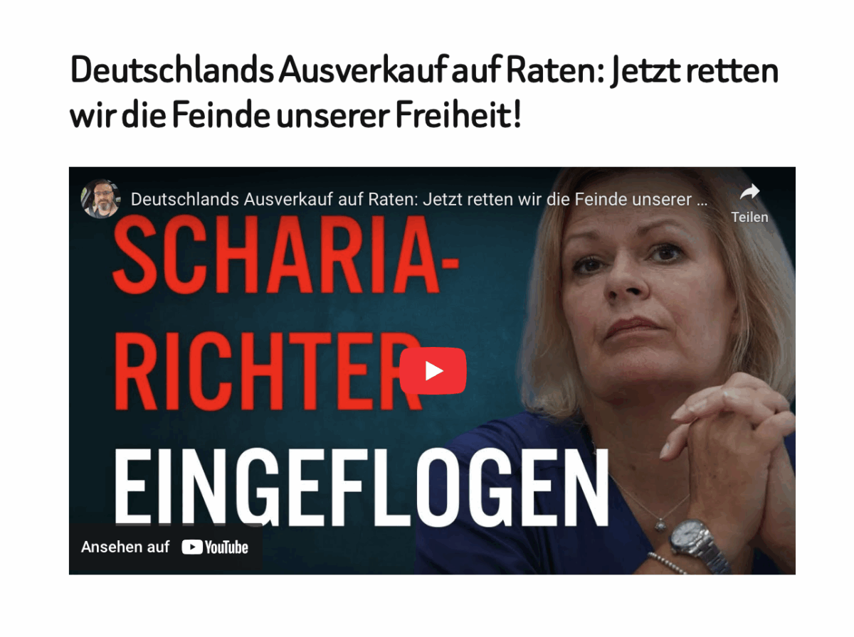 Deutschlands Ausverkauf auf Raten: Jetzt retten wir die Feinde unserer Freiheit!