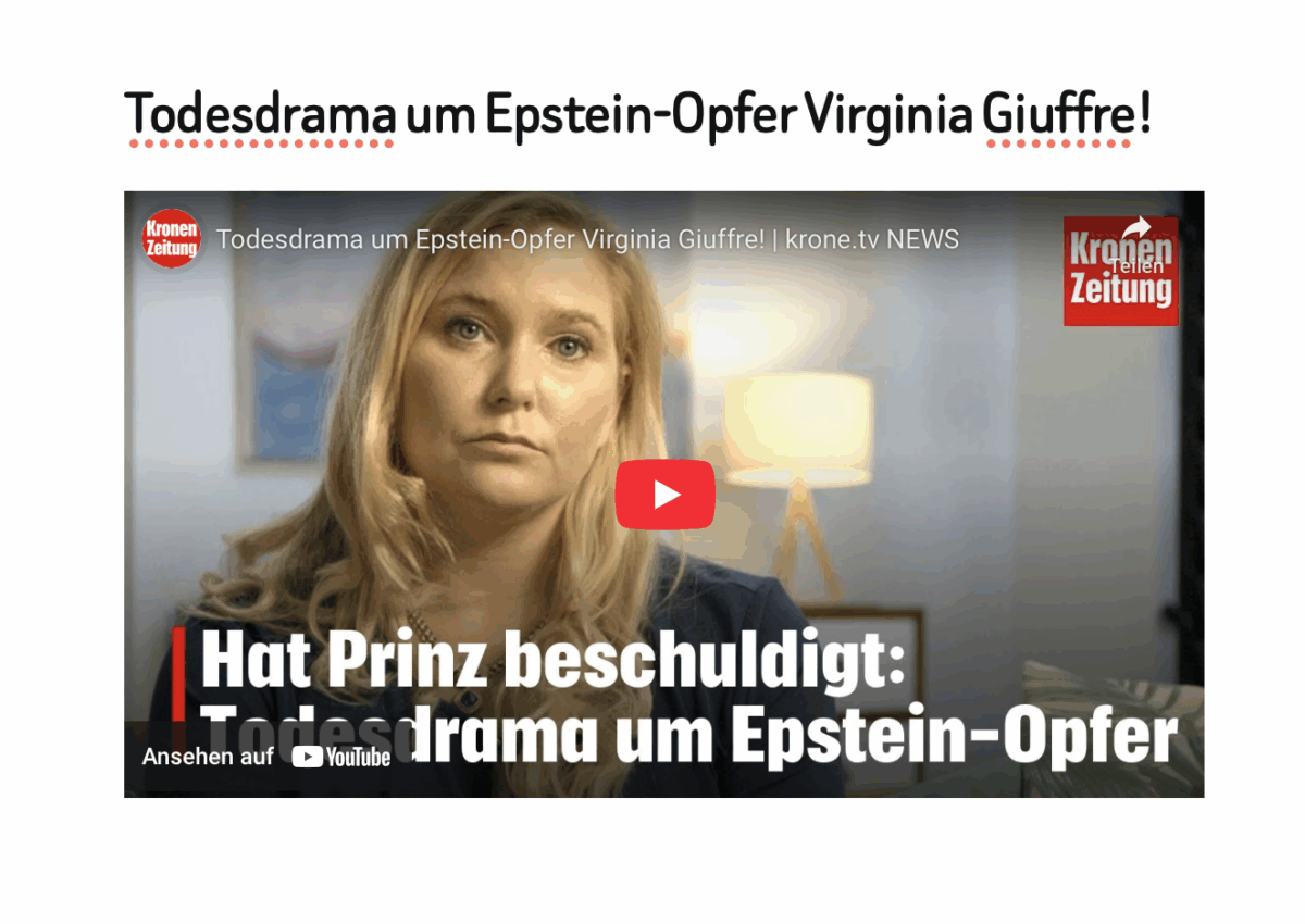Todesdrama um Epstein-Opfer Virginia Giuffre! 