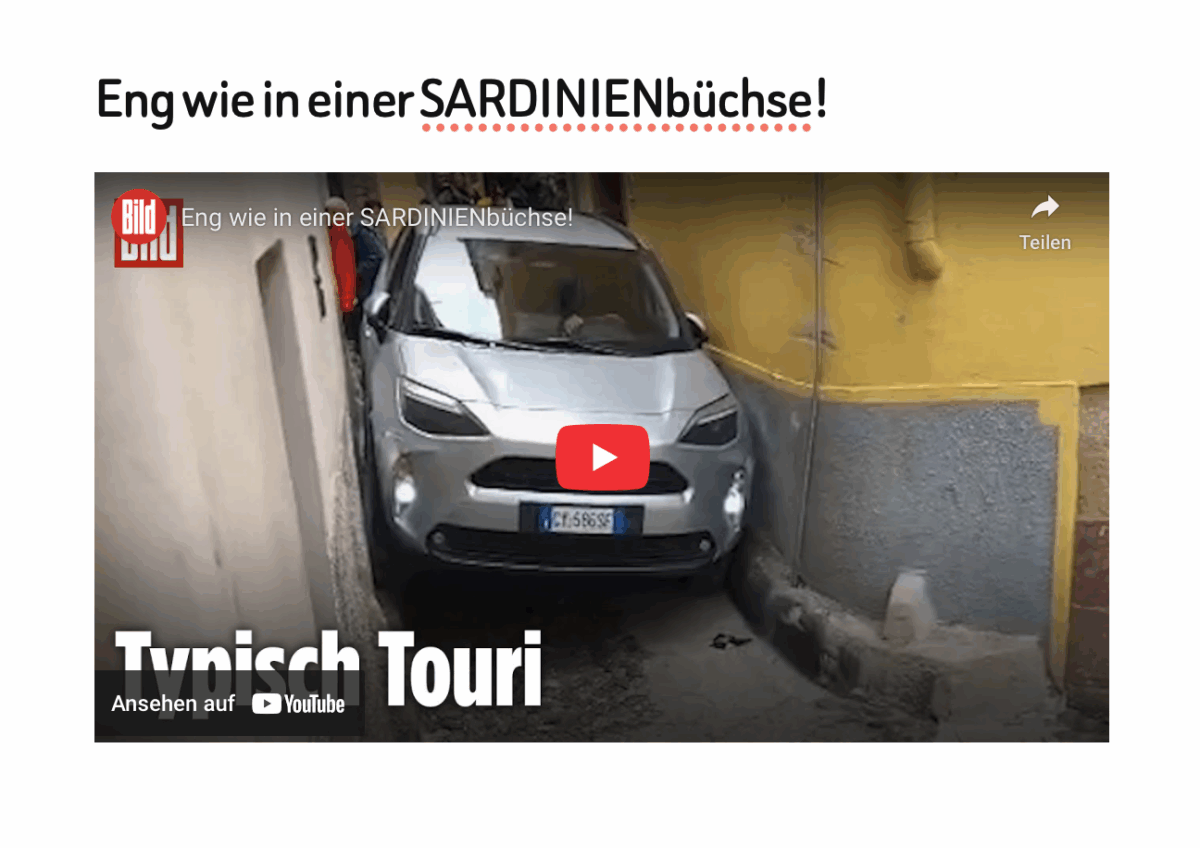 Eng wie in einer SARDINIENbüchse!