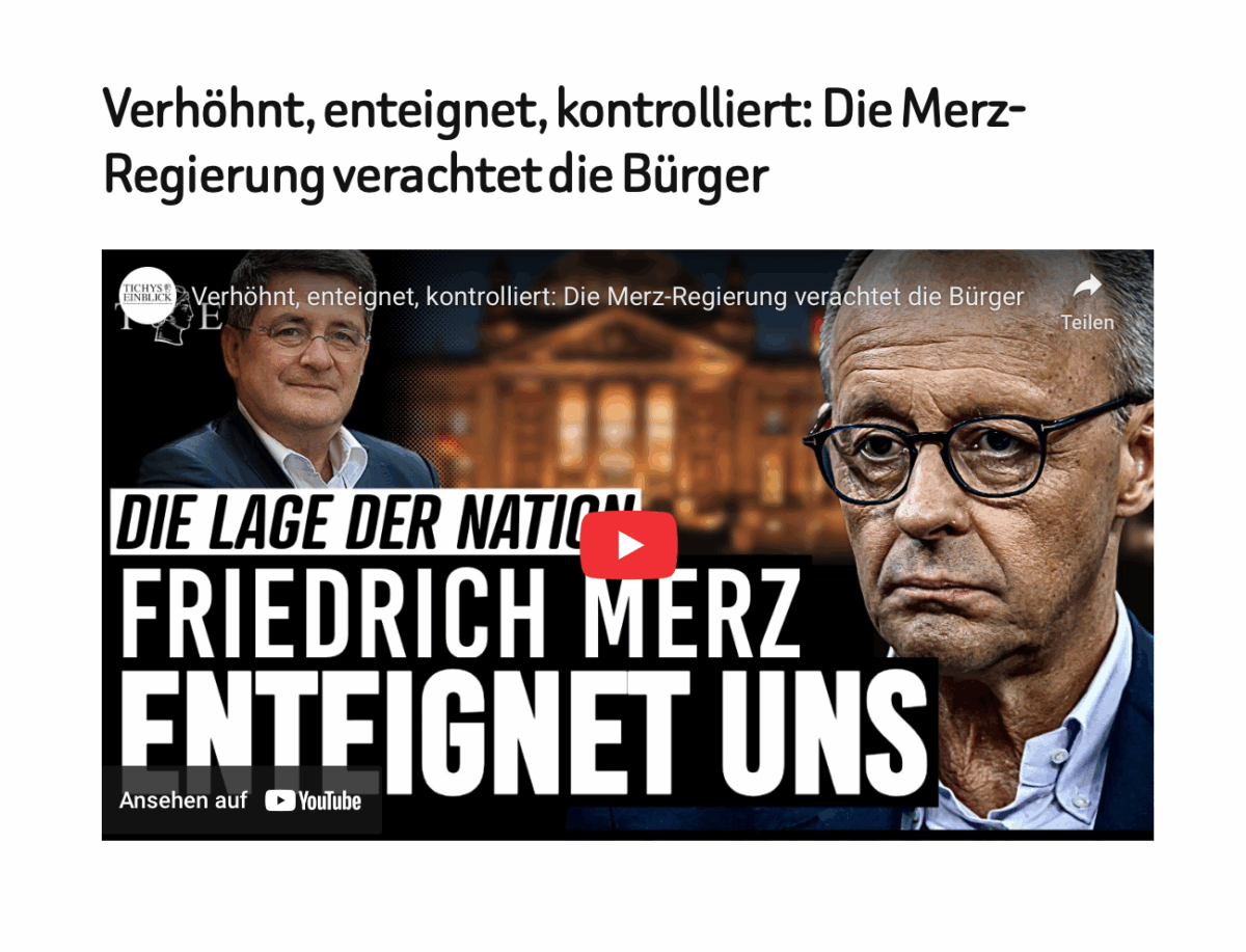 Verhöhnt, enteignet, kontrolliert: Die Merz-Regierung verachtet die Bürger