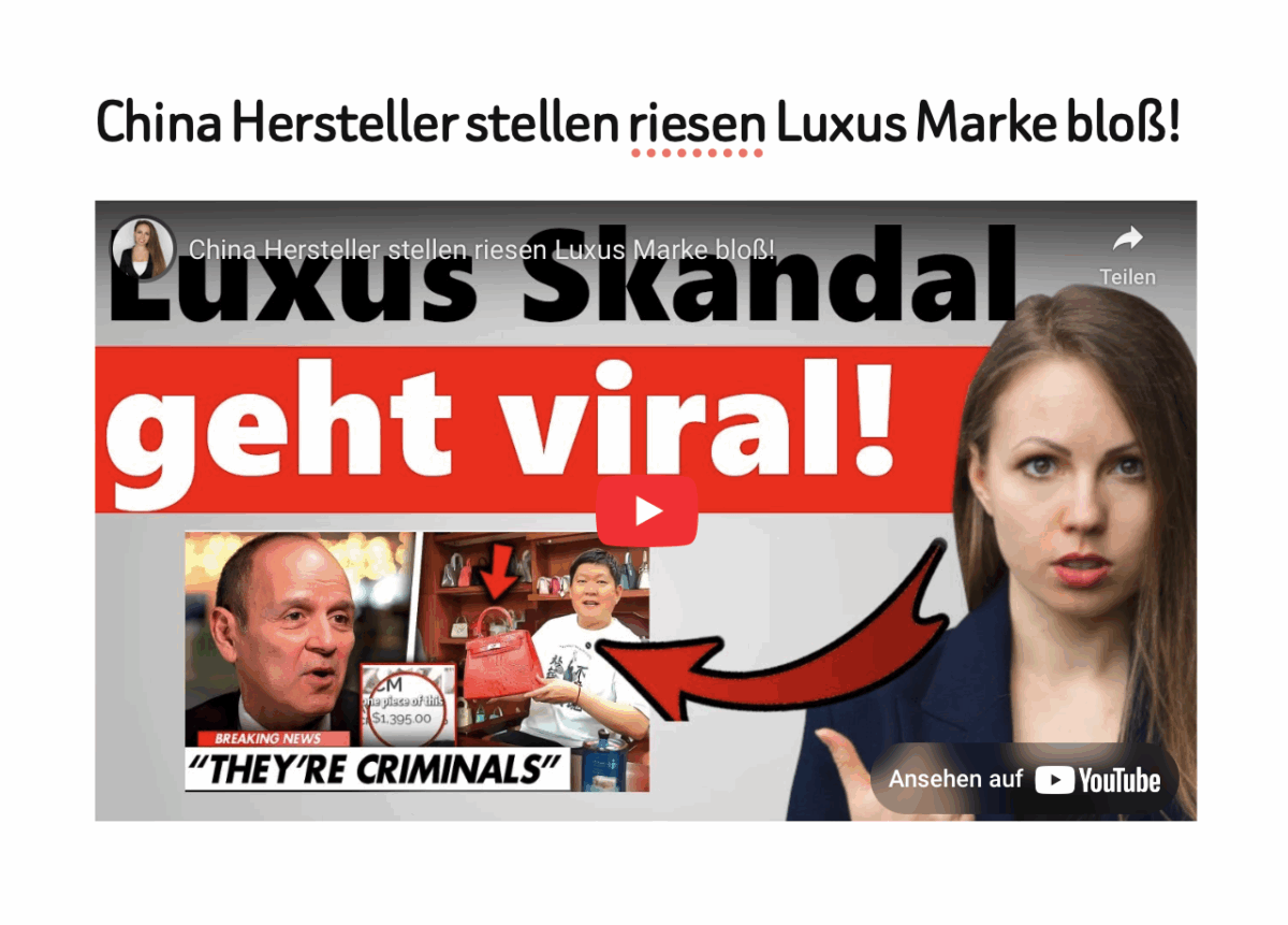 China Hersteller stellen riesen Luxus Marke bloß!