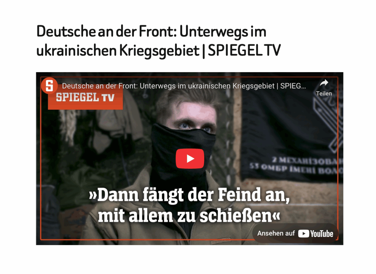 Deutsche an der Front: Unterwegs im ukrainischen Kriegsgebiet | SPIEGEL TV