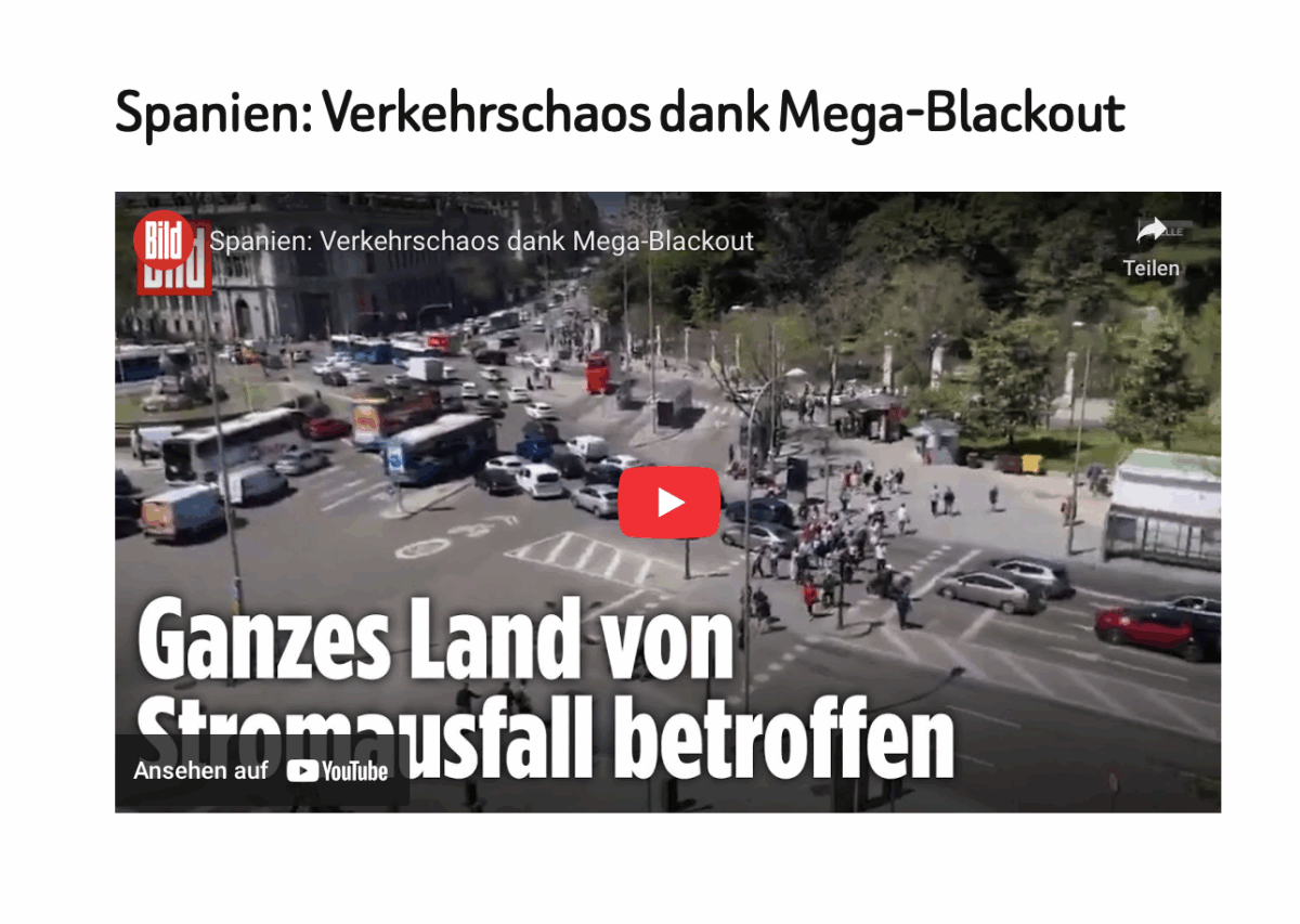 Spanien: Verkehrschaos dank Mega-Blackout