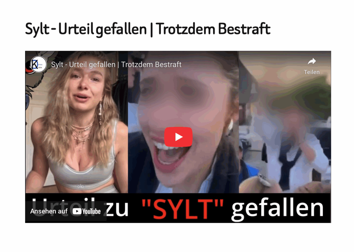 Sylt – Urteil gefallen | Trotzdem Bestraft