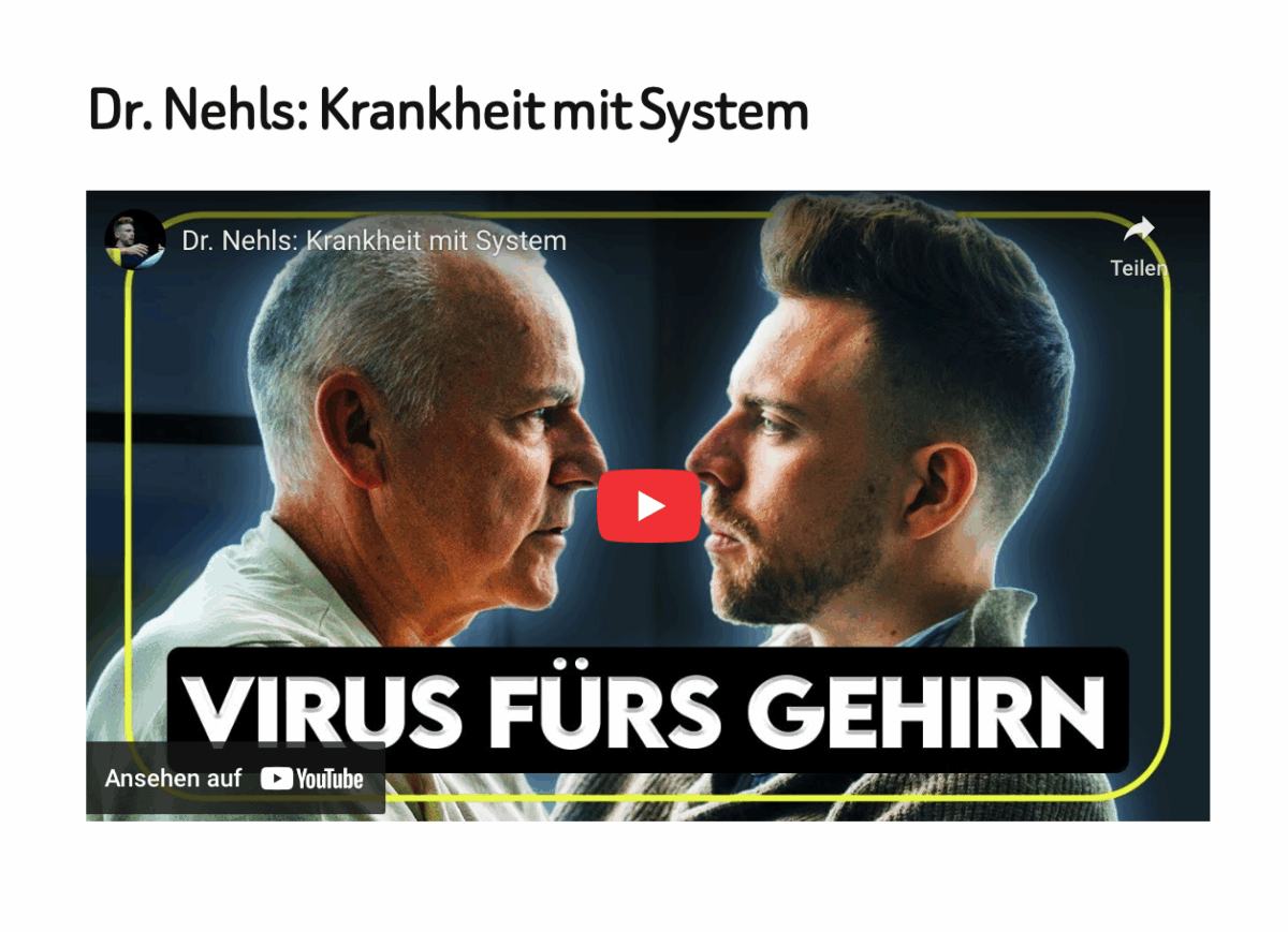 Dr. Nehls: Krankheit mit System