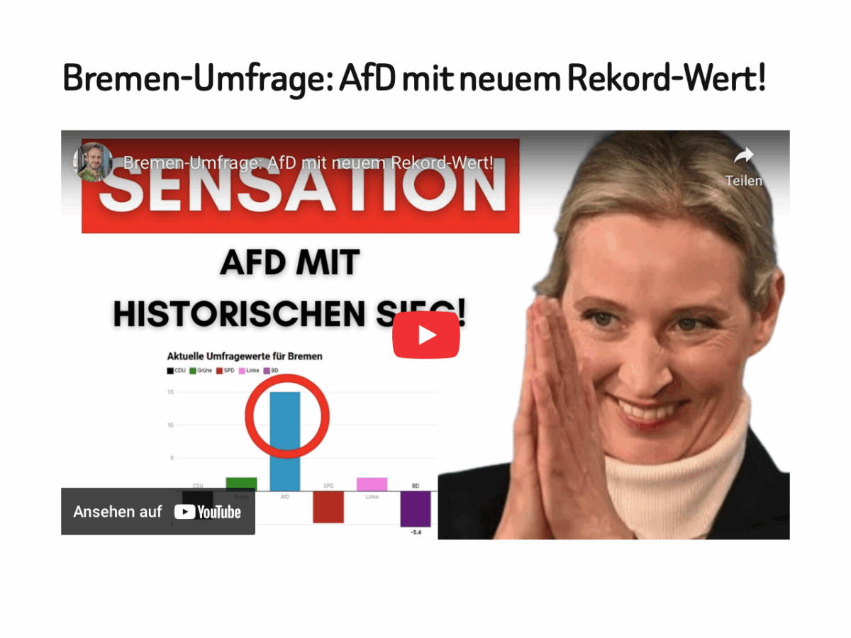 Bremen-Umfrage: AfD mit neuem Rekord-Wert!