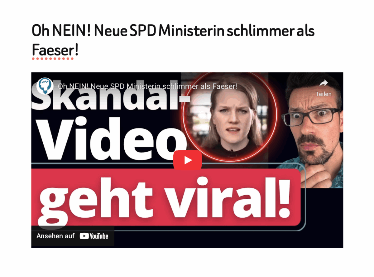 Oh NEIN! Neue SPD Ministerin schlimmer als Faeser!