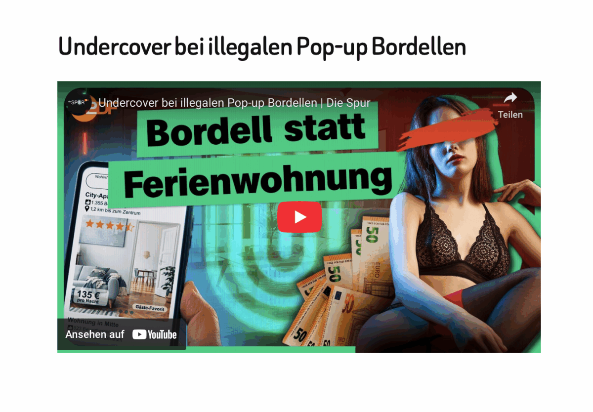 Undercover bei illegalen Pop-up Bordellen