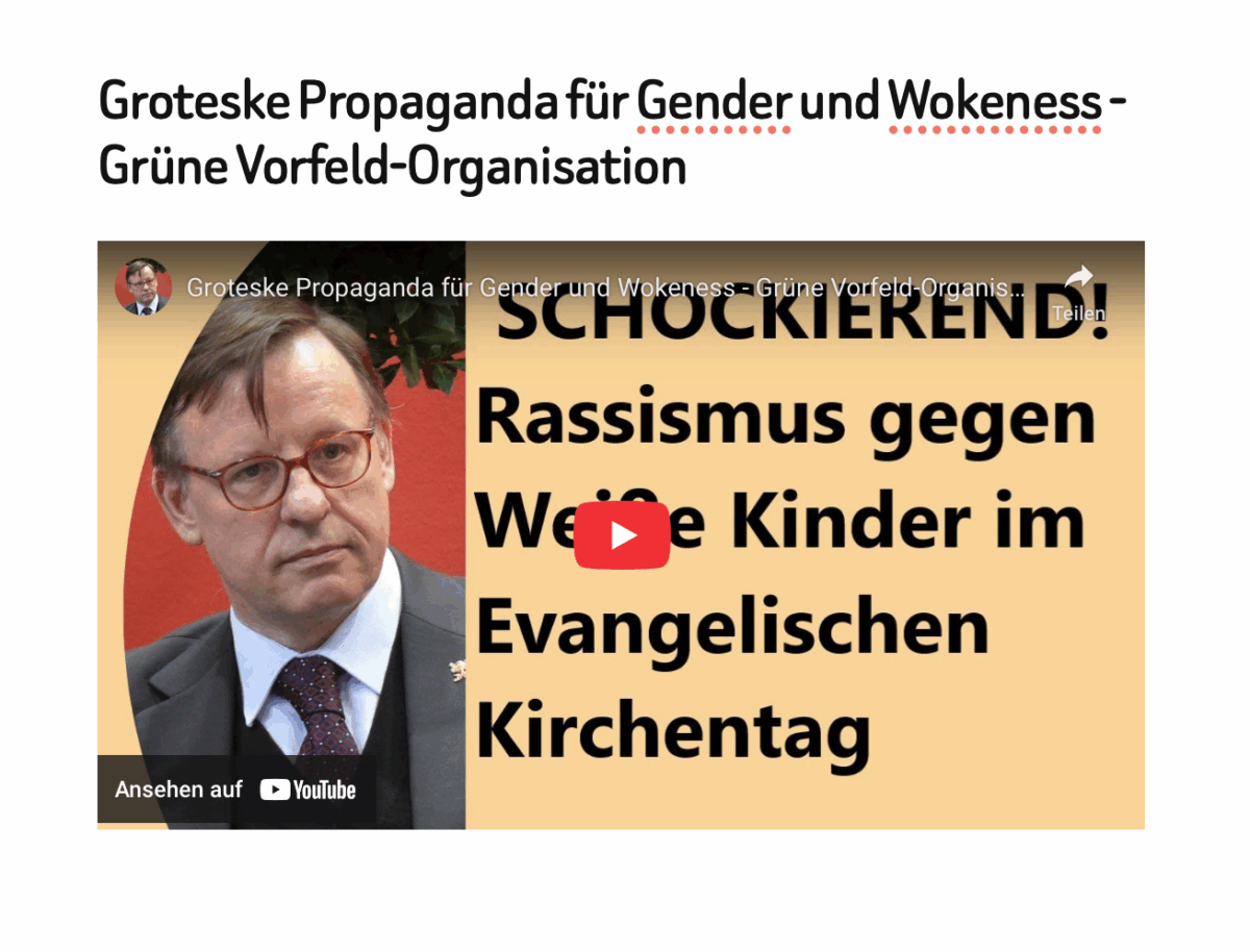 Groteske Propaganda für Gender und Wokeness – Grüne Vorfeld-Organisation