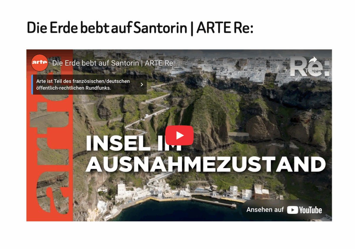 Die Erde bebt auf Santorin | ARTE Re:
