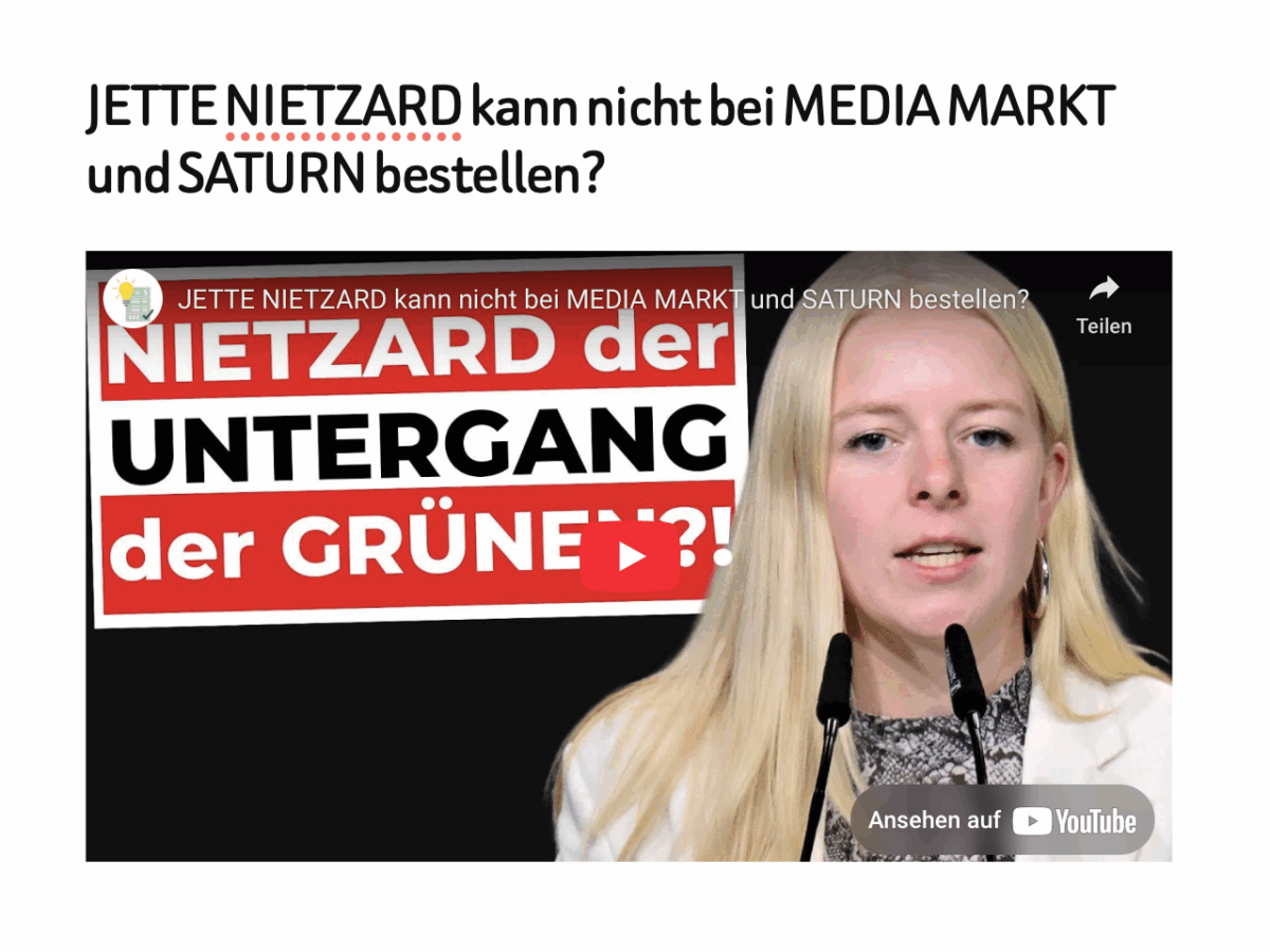 JETTE NIETZARD kann nicht bei MEDIA MARKT und SATURN bestellen?