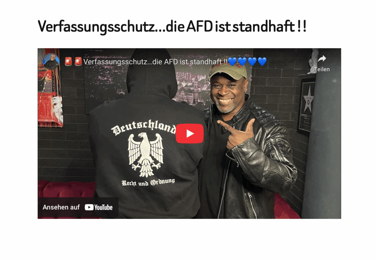 Verfassungsschutz…die AFD ist standhaft !!