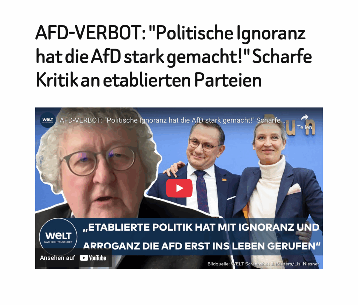 AFD-VERBOT: „Politische Ignoranz hat die AfD stark gemacht!“ Scharfe Kritik an etablierten Parteien