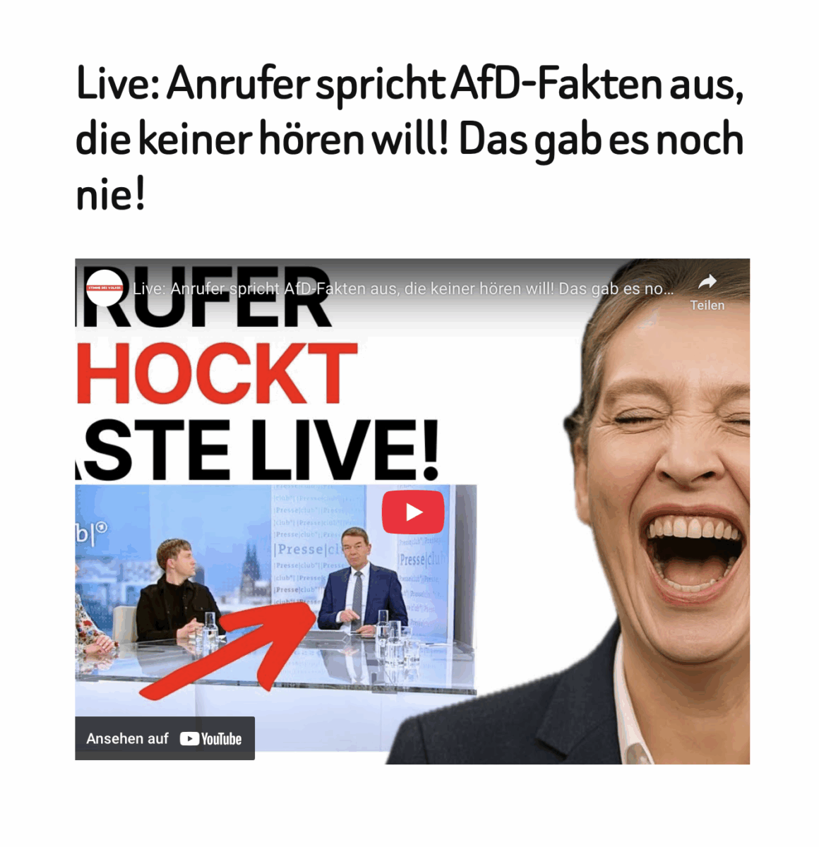 Live: Anrufer spricht AfD-Fakten aus, die keiner hören will! Das gab es noch nie! 