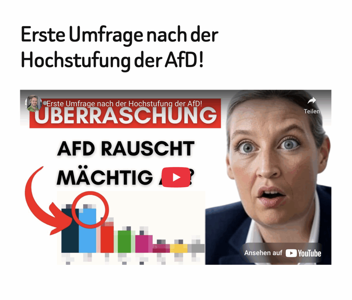 Erste Umfrage nach der Hochstufung der AfD!