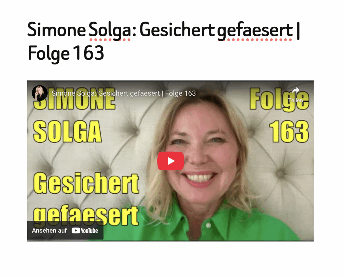 Simone Solga: Gesichert gefaesert | Folge 163