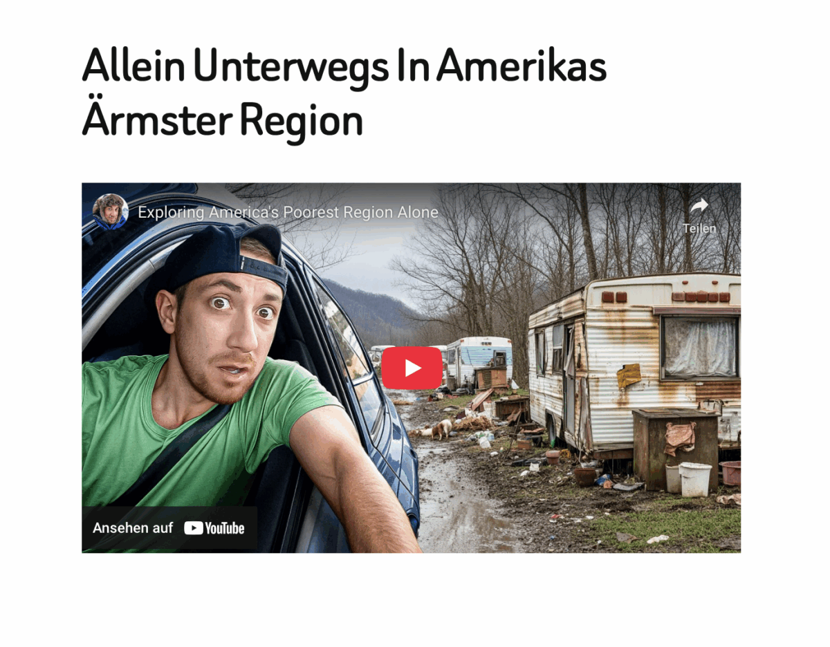 Allein Unterwegs In Amerikas Ärmster Region