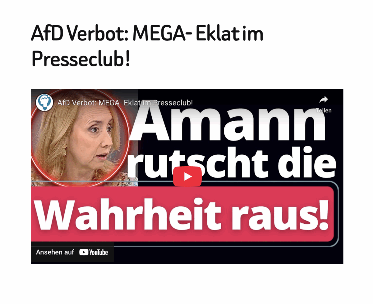 AfD Verbot: MEGA- Eklat im Presseclub!