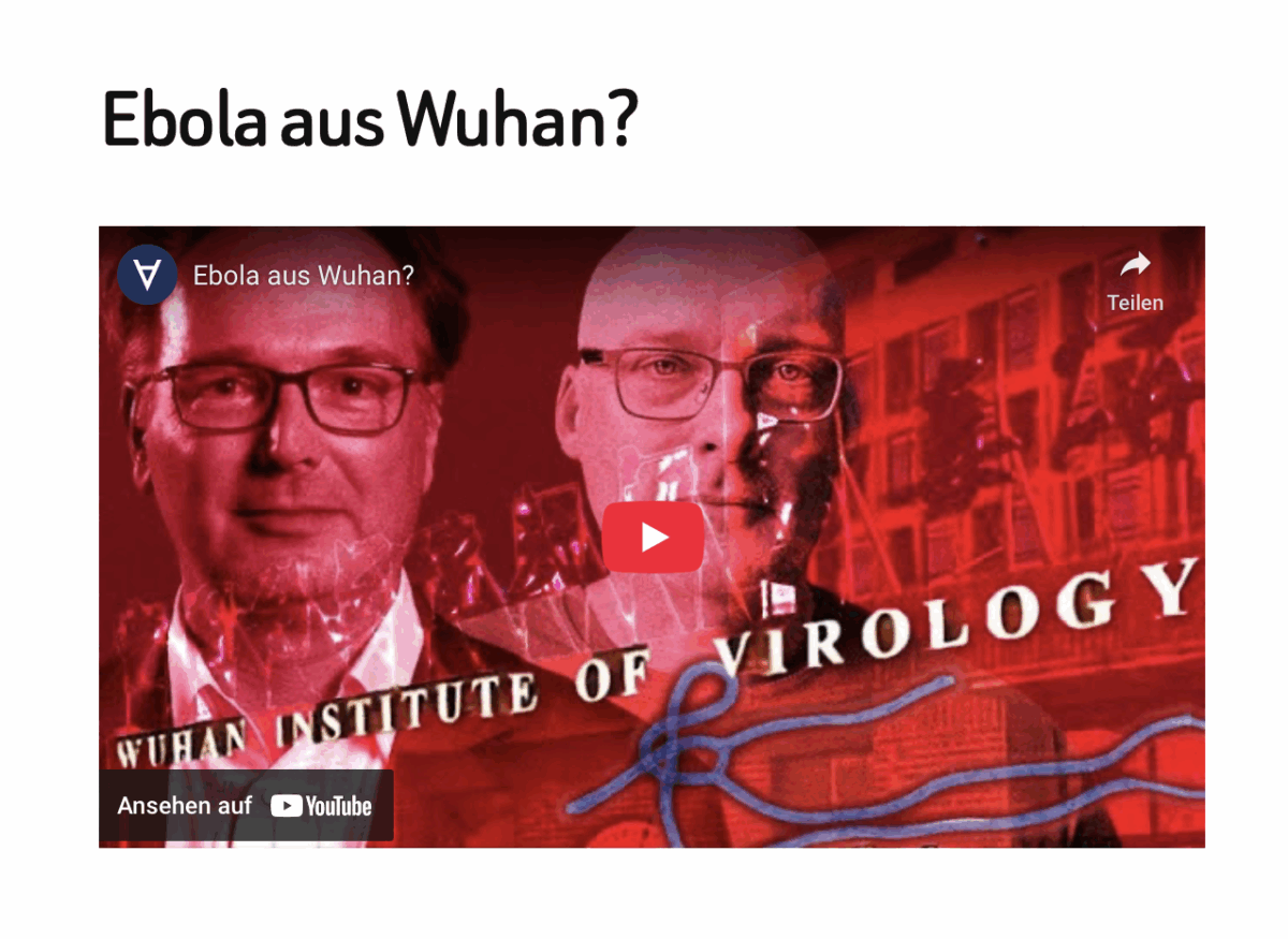 Ebola aus Wuhan?